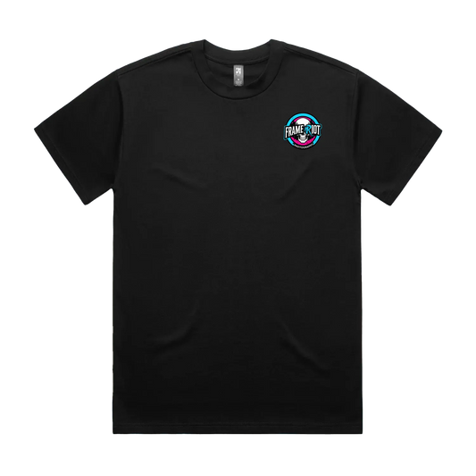 Black front flat lay